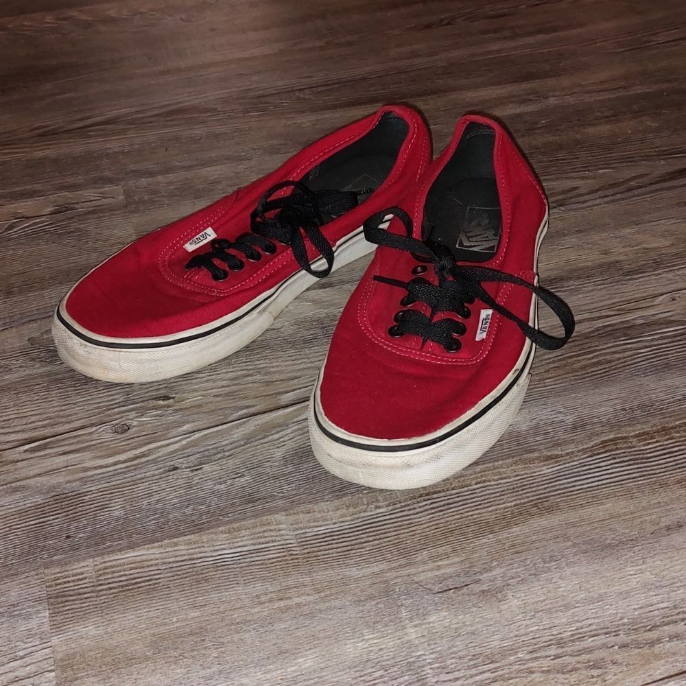 Vans red unisex sneakers shoes M 9.5 W 11